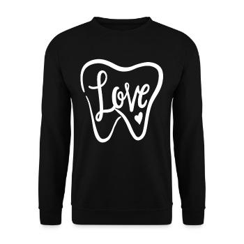 tooth - Unisex Sweatshirt - black - Front - Alina (178cm) & Michal (187cm)
