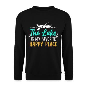 Lac d'aviron de pêche - Sweat-shirt Unisexe - noir - Devant - Alina (178cm) & Michal (187cm)