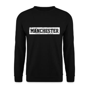 Manchester - Unisex Pullover - Schwarz - Vorne - Alina (178cm) & Michal (187cm)