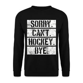 Hockey hockey - Unisex Sweatshirt - black - Front - Alina (178cm) & Michal (187cm)