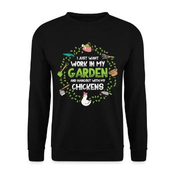 Poulets jardinier jardinier jardinier - Sweat-shirt Unisexe - noir - Devant - Alina (178cm) & Michal (187cm)