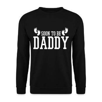 Vater Papa Schwangerschaft - Unisex Pullover - Schwarz - Vorne - Alina (178cm) & Michal (187cm)