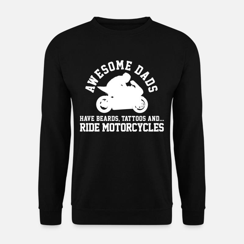 Motorbike beard dad - Unisex Sweatshirt - black