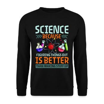 Science Chimie Physique Biologie Drôle - Sweat-shirt Unisexe - noir - Devant - Alina (178cm) & Michal (187cm)