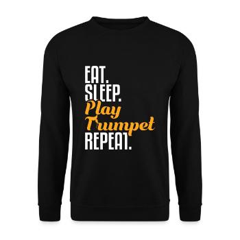 Trompette trompette - Sweat-shirt Unisexe - noir - Devant - Alina (178cm) & Michal (187cm)