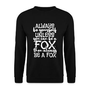 Foxes Fox - Unisex Sweatshirt - black - Front - Alina (178cm) & Michal (187cm)