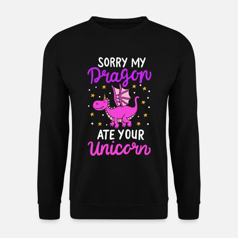 Einhorn Drache - Unisex Pullover - Schwarz