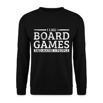 Board game board game - Unisex Sweatshirt - black - Front - Alina (178cm) & Michal (187cm)
