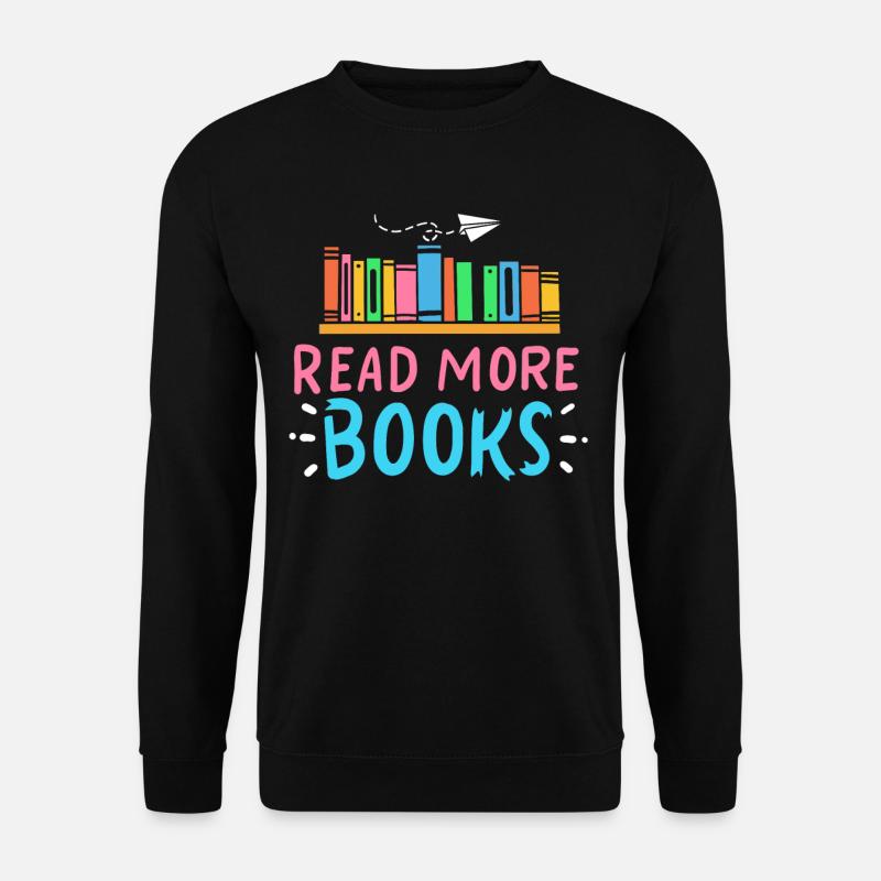 Leseratte Bücher Lesen Buchmesse - Unisex Pullover - Schwarz