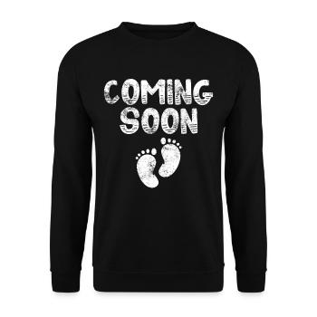 Pregnant - Unisex Sweatshirt - black - Front - Alina (178cm) & Michal (187cm)