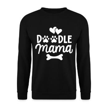 Labradoodle Mama Frauchen - Unisex Pullover - Schwarz - Vorne - Alina (178cm) & Michal (187cm)