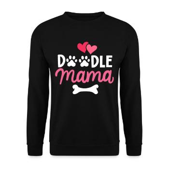 Labradoodle - Unisex Pullover - Schwarz - Vorne - Alina (178cm) & Michal (187cm)