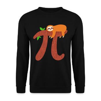Sloth PI Math 3.14 - Sweat-shirt Unisexe - noir - Devant - Alina (178cm) & Michal (187cm)