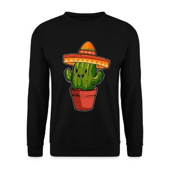 Cactus Mexico - Unisex Sweatshirt - black - Front - Alina (178cm) & Michal (187cm)