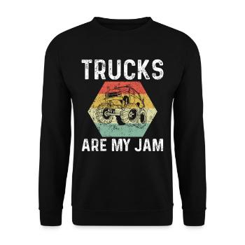 Monstertruck Rennen Show - Unisex Pullover - Schwarz - Vorne - Alina (178cm) & Michal (187cm)