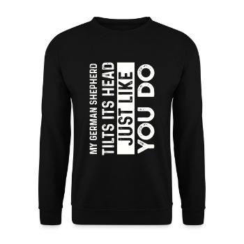 German shepherd dog - Unisex Sweatshirt - black - Front - Alina (178cm) & Michal (187cm)