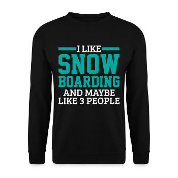 Snowboard snowboarder snowboard - Sweat-shirt Unisexe - noir - Devant - Alina (178cm) & Michal (187cm)