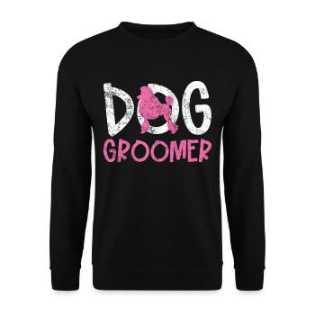 Salon de coiffure pour chien - Sweat-shirt Unisexe - noir - Devant - Alina (178cm) & Michal (187cm)