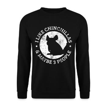 Chinchilla - Sweat-shirt Unisexe - noir - Devant - Alina (178cm) & Michal (187cm)