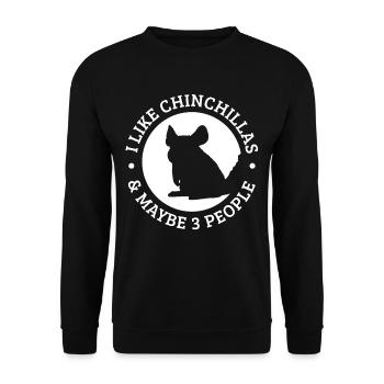 Chinchilla - Sweat-shirt Unisexe - noir - Devant - Alina (178cm) & Michal (187cm)