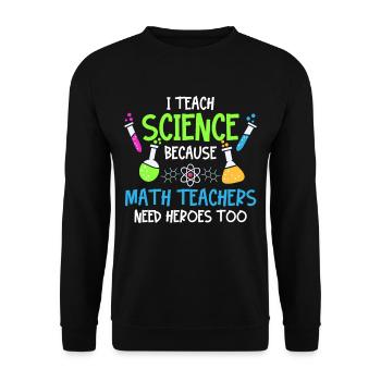 Professeur de physique chimie - Sweat-shirt Unisexe - noir - Devant - Alina (178cm) & Michal (187cm)