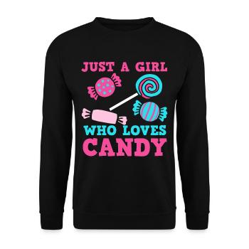 Halloween Süßigkeiten Süßes oder Saures - Unisex Pullover - Schwarz - Vorne - Alina (178cm) & Michal (187cm)