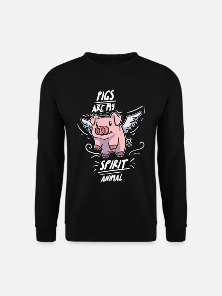 Schweine Ferkel Wutz Schweinchen - Unisex Pullover - Schwarz