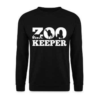 Zoo keeper animal keeper zoologist - Unisex Sweatshirt - black - Front - Alina (178cm) & Michal (187cm)