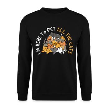 Les chats - Sweat-shirt Unisexe - noir - Devant - Alina (178cm) & Michal (187cm)