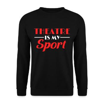 theatre - Unisex Sweatshirt - black - Front - Alina (178cm) & Michal (187cm)