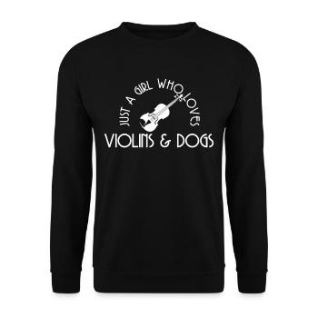 Violine - Unisex Pullover - Schwarz - Vorne - Alina (178cm) & Michal (187cm)