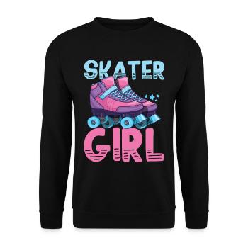Rollschuhe Rollschuh Fahren - Unisex Pullover - Schwarz - Vorne - Alina (178cm) & Michal (187cm)