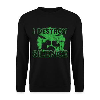 Schlagzeuger Schlagzeug - Unisex Pullover - Schwarz - Vorne - Alina (178cm) & Michal (187cm)