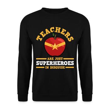 Lehrer Grundschullehrer - Unisex Pullover - Schwarz - Vorne - Alina (178cm) & Michal (187cm)
