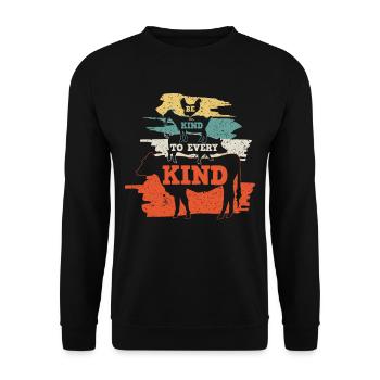 Vegan - Sweat-shirt Unisexe - noir - Devant - Alina (178cm) & Michal (187cm)