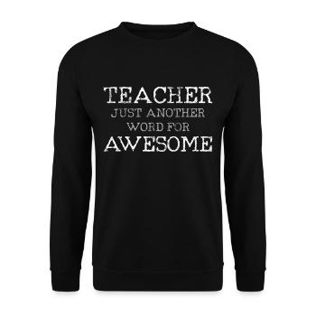 Lehrer - Unisex Pullover - Schwarz - Vorne - Alina (178cm) & Michal (187cm)