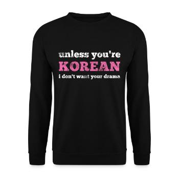 K-pop - Unisex Sweatshirt - black - Front - Alina (178cm) & Michal (187cm)