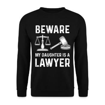 Avocat fille avocat - Sweat-shirt Unisexe - noir - Devant - Alina (178cm) & Michal (187cm)