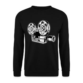 Film rotating camera - Unisex Sweatshirt - black - Front - Alina (178cm) & Michal (187cm)