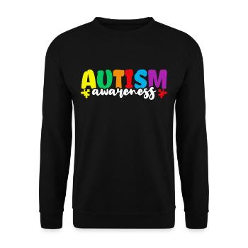 Autism - Unisex Sweatshirt - black - Front - Alina (178cm) & Michal (187cm)