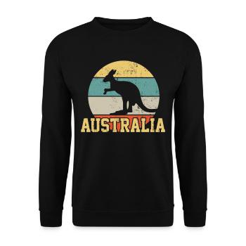 Australien - Unisex Pullover - Schwarz - Vorne - Alina (178cm) & Michal (187cm)