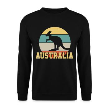 Australia - Unisex Sweatshirt - black - Front - Alina (178cm) & Michal (187cm)
