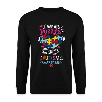 L'autisme - Sweat-shirt Unisexe - noir - Devant - Alina (178cm) & Michal (187cm)