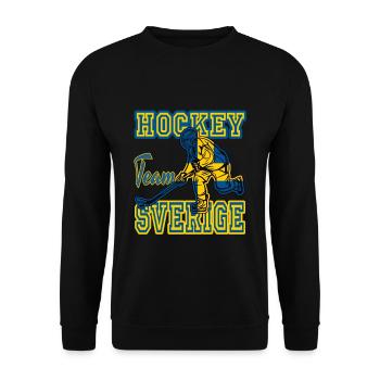 Sweden, ice hockey - Unisex Sweatshirt - black - Front - Alina (178cm) & Michal (187cm)