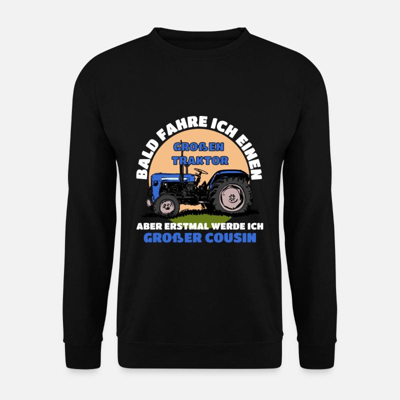 Großer Cousin Traktor - Unisex Pullover - Schwarz