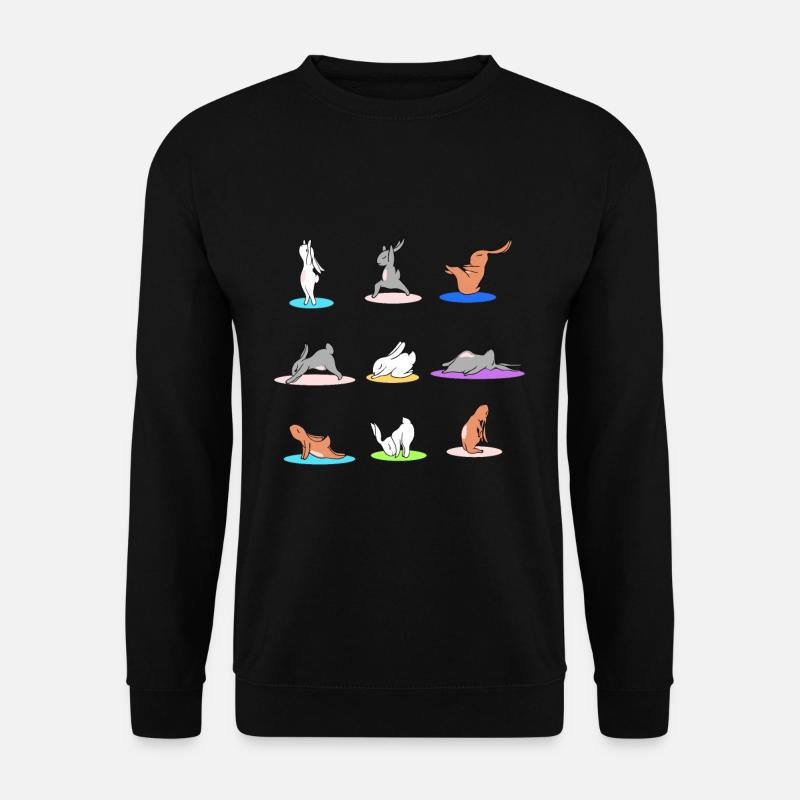 Yoga bunny Easter bunny Easter - Unisex Sweatshirt - black
