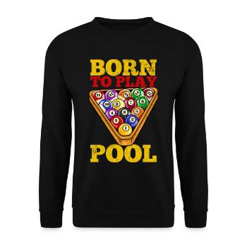 Billard joueur de billard - Sweat-shirt Unisexe - noir - Devant - Alina (178cm) & Michal (187cm)