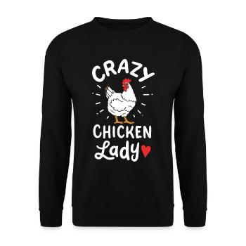 Chicken Lady - Sweat-shirt Unisexe - noir - Devant - Alina (178cm) & Michal (187cm)