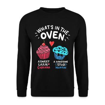 Gender Reveal Baker - Unisex Sweatshirt - black - Front - Alina (178cm) & Michal (187cm)