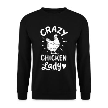 Chicken Lady Farming - Unisex Sweatshirt - black - Front - Alina (178cm) & Michal (187cm)